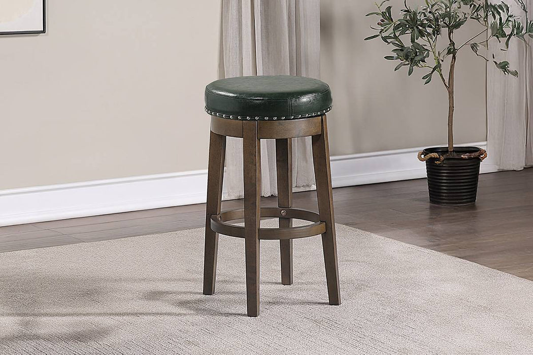 Sfvnco Swivel Barstool in Olive Green Pu/Walnut Frame image