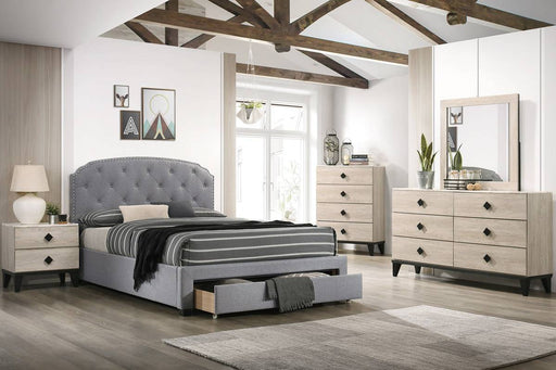 Liihcc Twin Bed W/Drawer-Light Grey in Light Grey / Black image