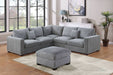 Haoind 4-Pcs Sectional in Fog image