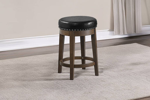 Sfvnco Swivel Counter Stool in Black Pu/Walnut Frame image