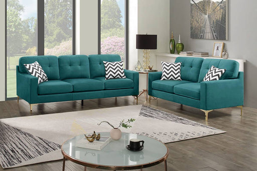 Taiyus 2-Pcs Sofa Set in Teal Blue image