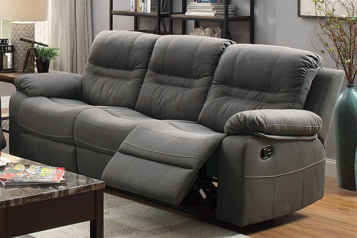 Bstfur Reclining Sofa/Handle/Leatherette/Slate Blue in Slate Blue image