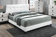 Chyuan Full Bed/White Pu in White / Black image