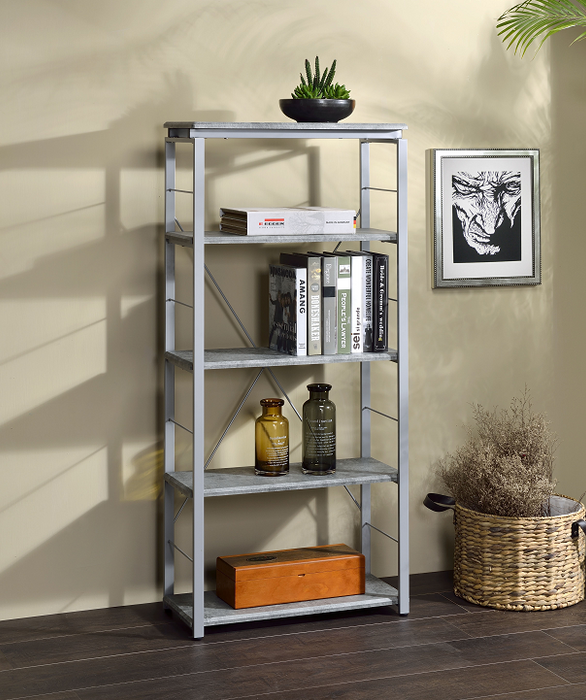 Jurgen Faux Concrete & Silver Bookshelf image