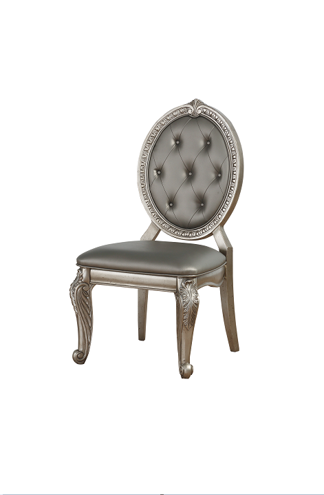 Northville PU & Antique Silver Side Chair image