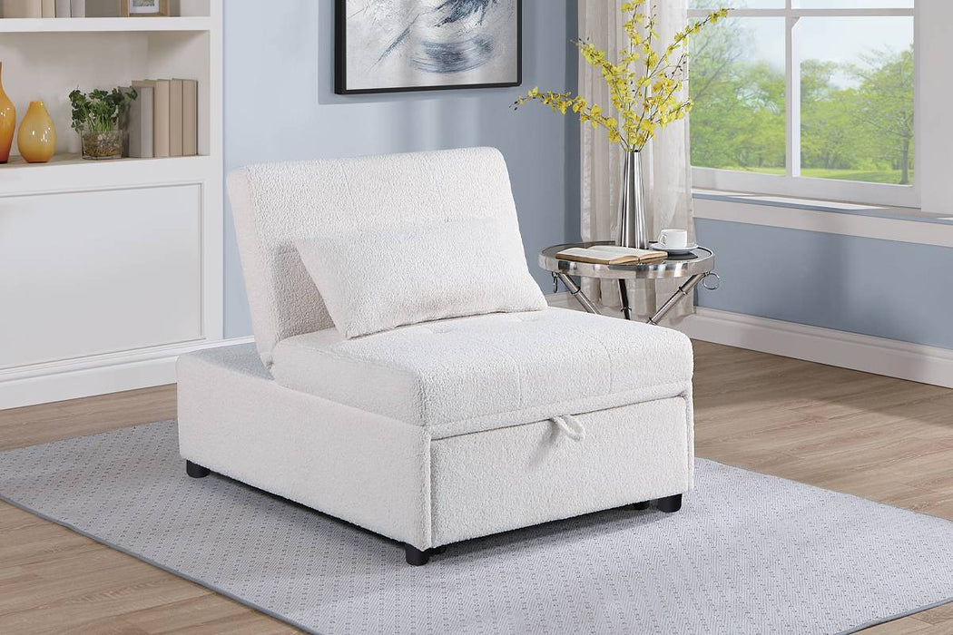 Uniqvn Convertible Sofa in White image