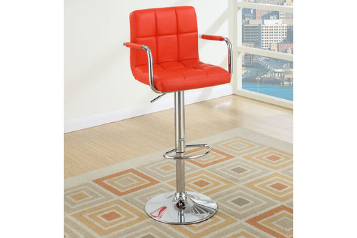 Uefurn Adjustable Bar Stool in Red image