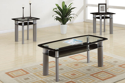 Tjitra 3-Pcs Coffee Table Set in Sliver Black image