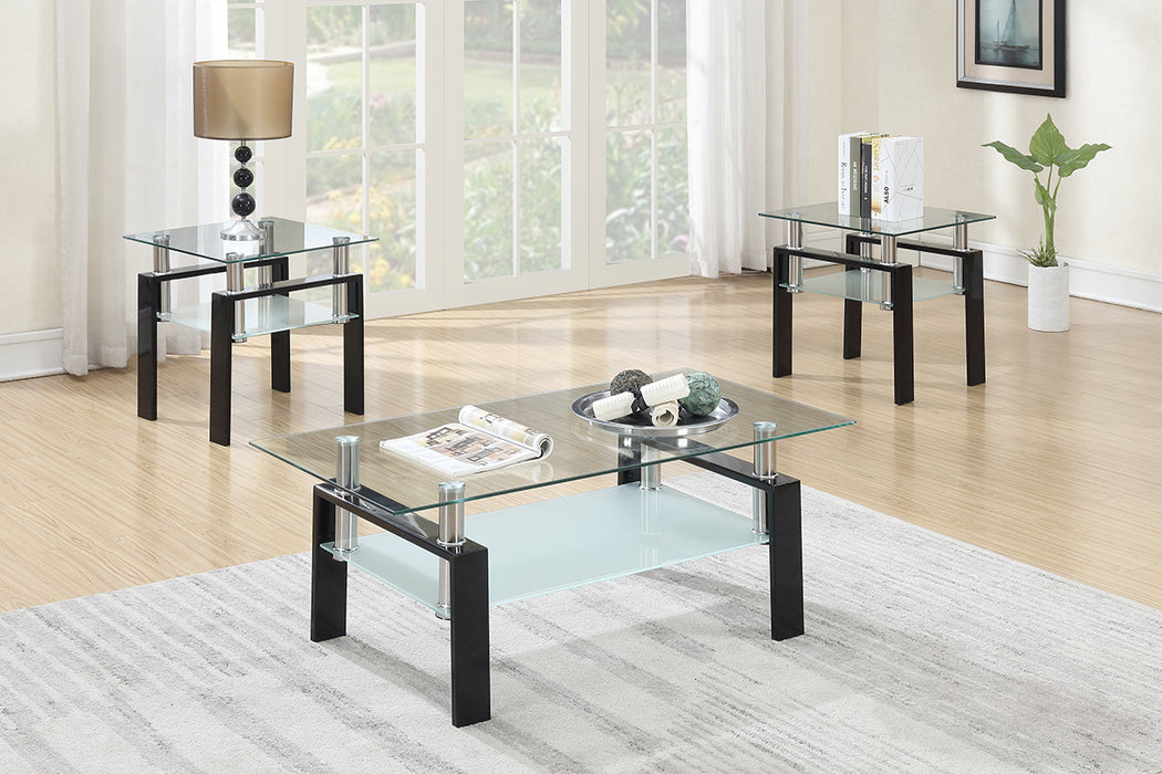 Tjitra 3-Pcs Occasional Table Set in Clear Black image