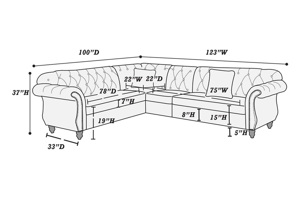 4-Piece Sectional Set F6434