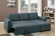 Vphong 2-Pcs Sectional Set in Grey Blue / Espresso image