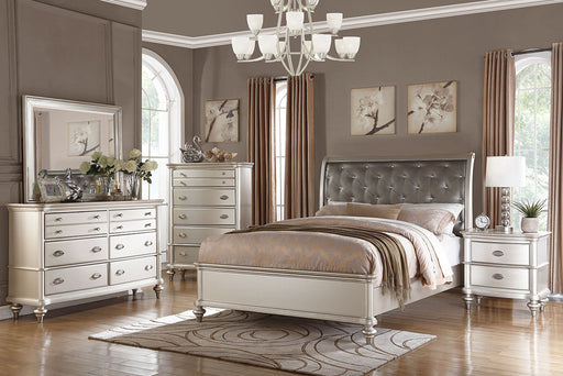 Mcraft Queen Bed/Silver Finish in Silver image