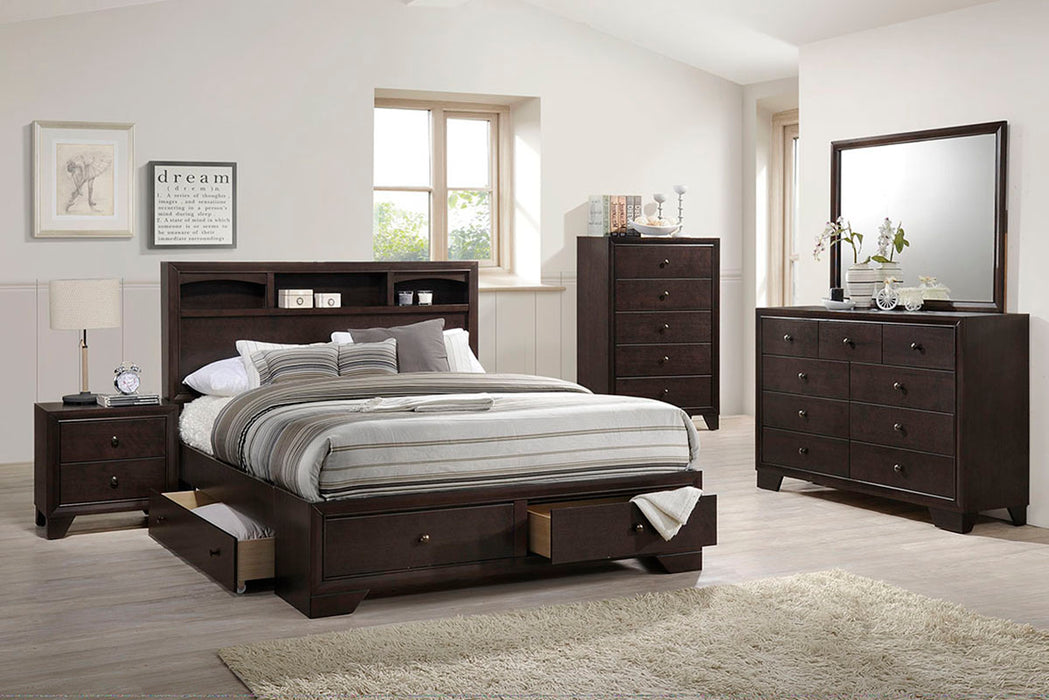 Liihfd Queen Bed/Dark Walnut in Dark Merlot image