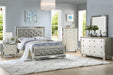 Mcraft E. King Bed W/Stainless Panel/Silver in Silver image