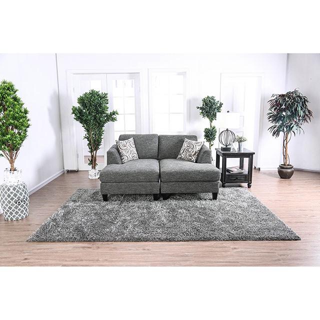 Lowry Gray Sectional w/ Ottoman