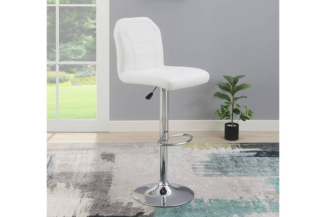 Sopfur Adjustable Bar Stool in White Pu image