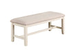 Tamich Dining Bench in Ivory/White image