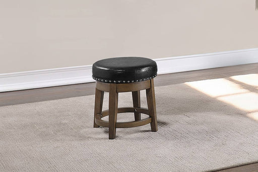 Sfvnco Swivel Stool in Black Pu/Walnut Frame image