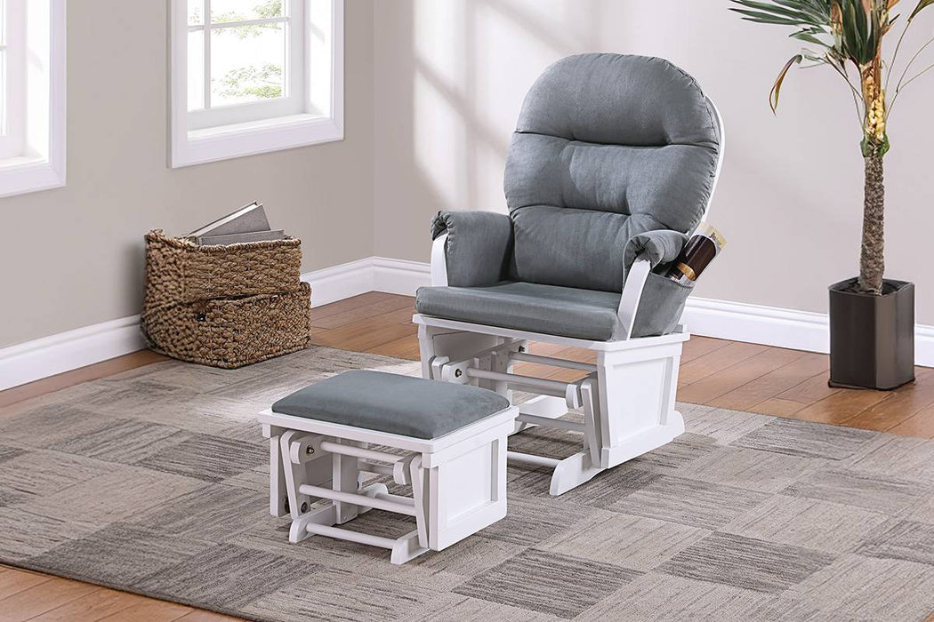 Bstfur Glider W/Ottoman in Dark Gray /Espresso image