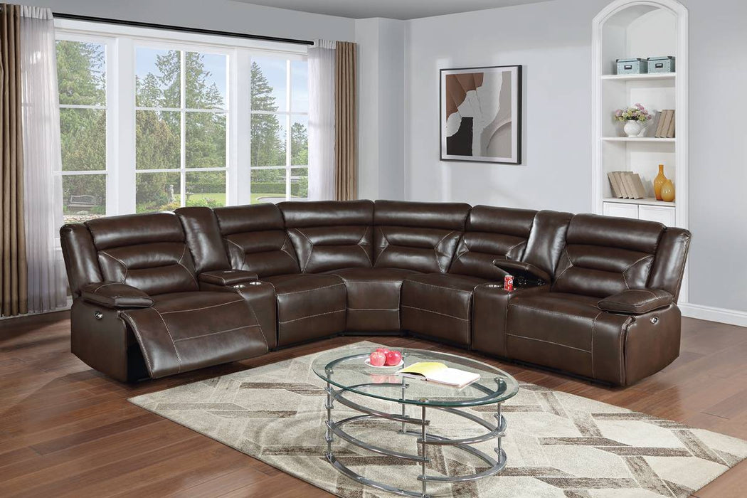 Taiyus Power Motion Sectional in Brown image