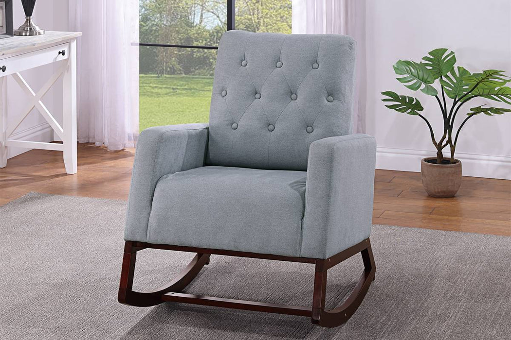 Bstfur Rocker Chair in Steel Gray/Espresso image