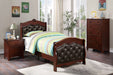 Mcraft Twin Bed-Dark Cherry/Espresso Pu in Cherry image