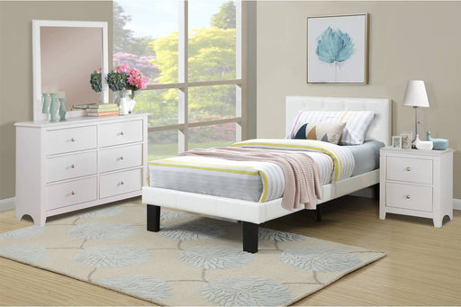 Chyuan Twin Bed in White / Espresso image