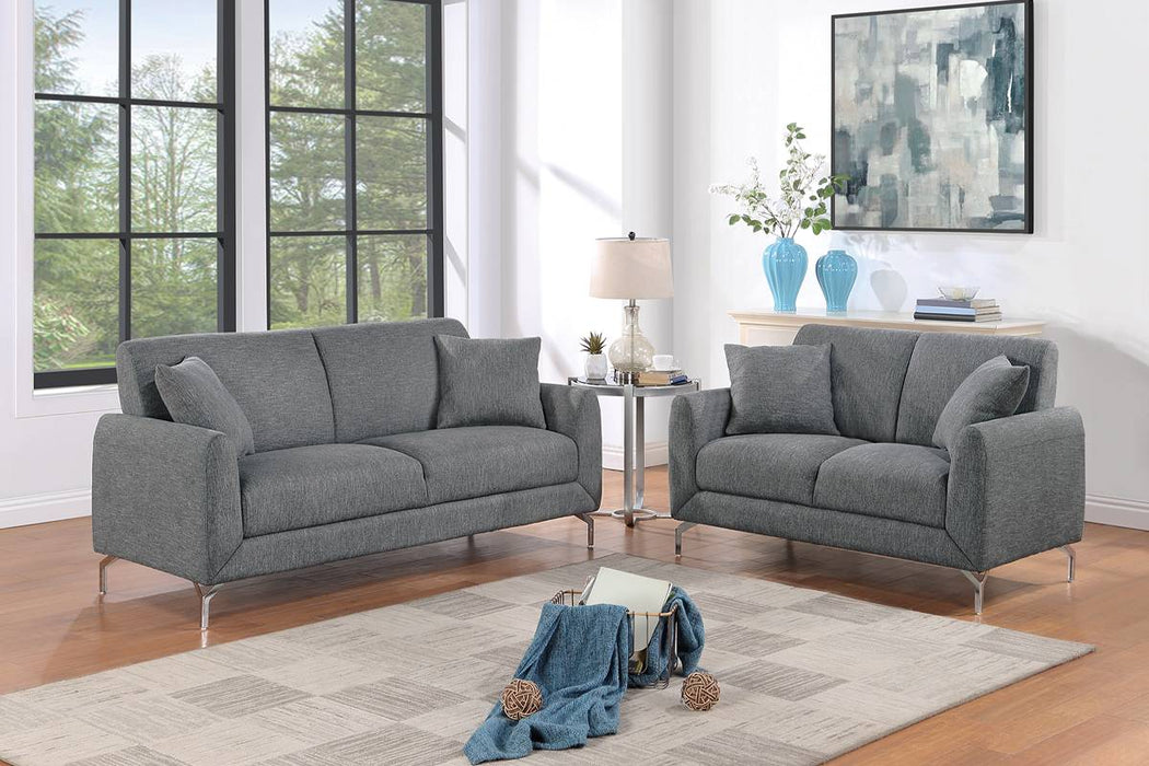 Chyuan 2-Pcs Sofa Set in Dark Gray image