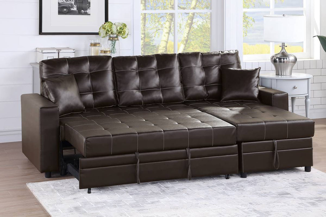 Vphong 2-Pcs Sectional Set in Espresso / Espresso image