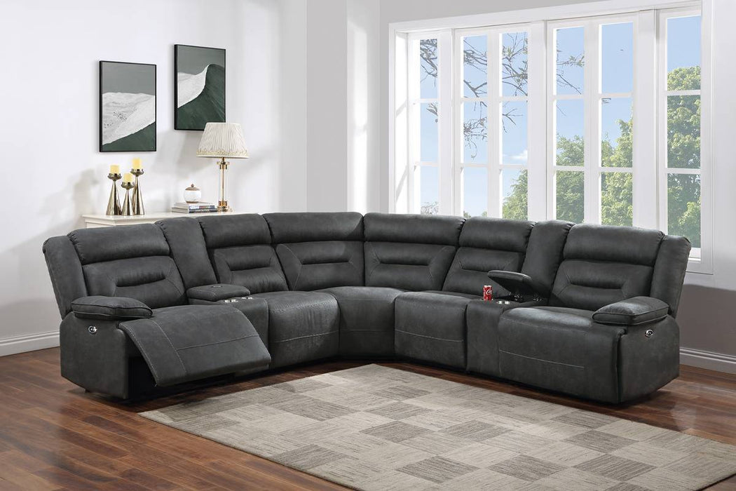 Taiyus Power Motion Sectional in Charcoal image