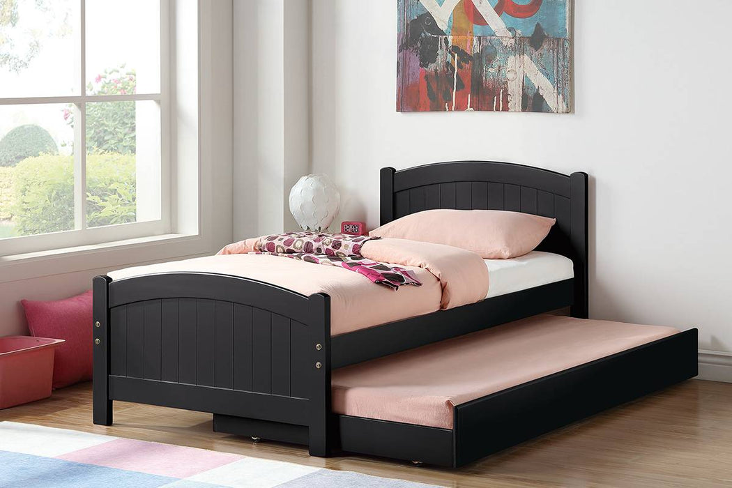 Mcraft Twin Bed W/Trundle in Black image