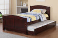 Mcraft Twin Bed W/Trundle-Cherry in Dark Cherry image