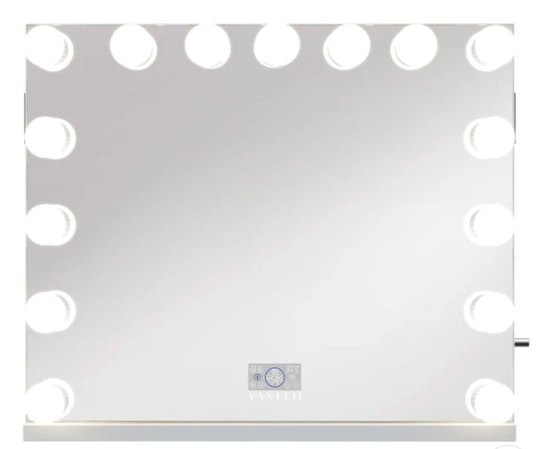 VANITII Marilyn Hollywood Vanity Mirror Pro Max - Tabletop or Wall Mount Vanity Mirror with 15 Dimmable LED Bulbs