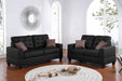 Chixin 2-Pcs Sofa Set/Black Pu in Black/Dark Coffee image