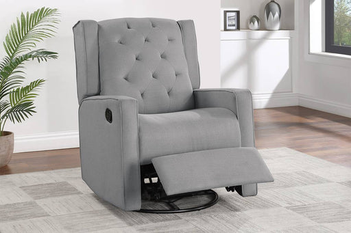 Bstfur Swivel Glider Recliner in Dark Gray image