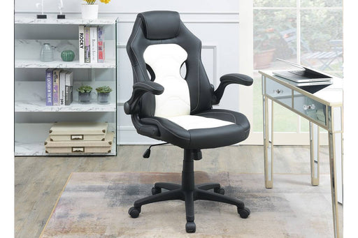 Uefurn Office Chair/Faux Leather in Black+White image