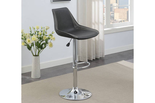 Sopfur Adjustable Bar Stool in Black Grey + Dark Grey Wax Pu image