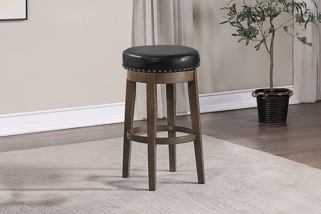 Sfvnco Swivel Barstool in Black Pu/Walnut Frame image