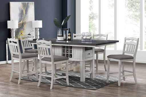 Serkou Counter Height Table in Antique White image