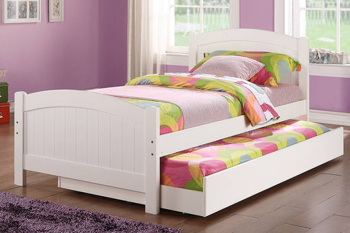 Mcraft Twin Bed W/Trundle-White in White image