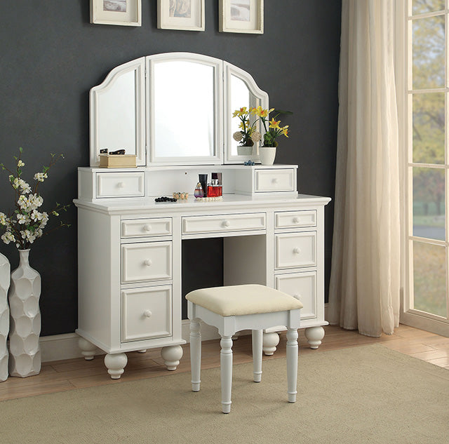 ATHY White Vanity w/ Stool image