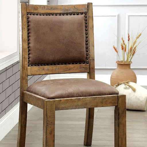 GIANNA Rustic Pine/Brown Side Chair (2/CTN) image