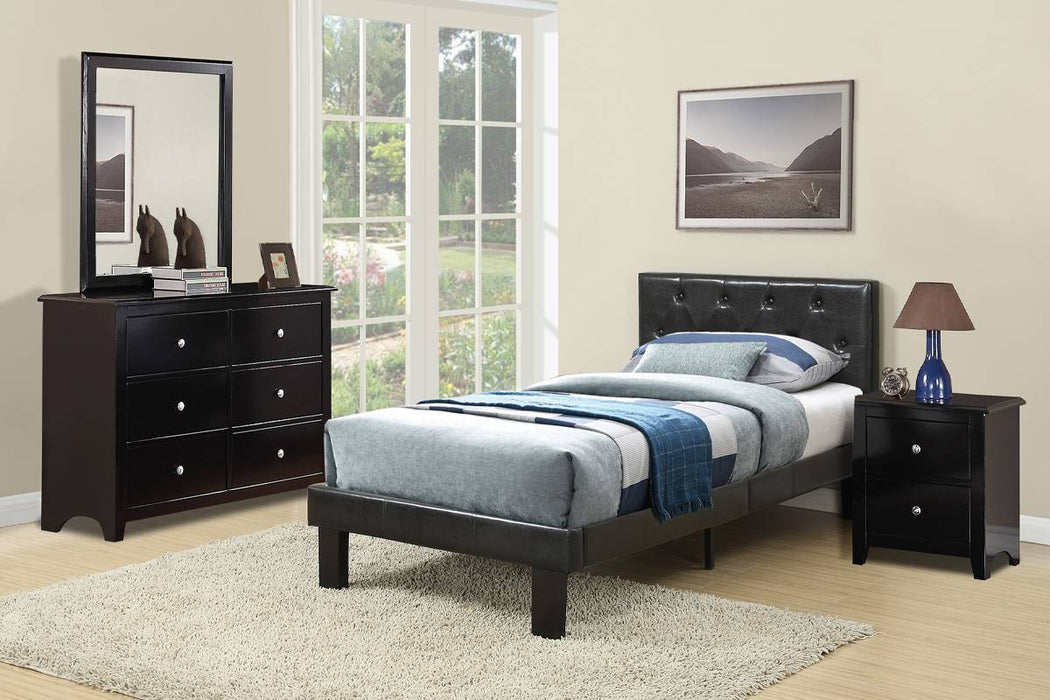 Chyuan Twin Bed in Black / Espresso image