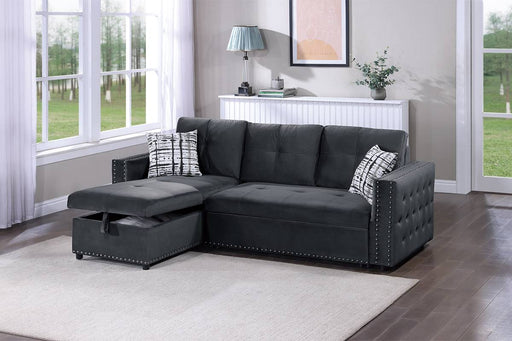 Yanlin Convertible Sectional in Black image