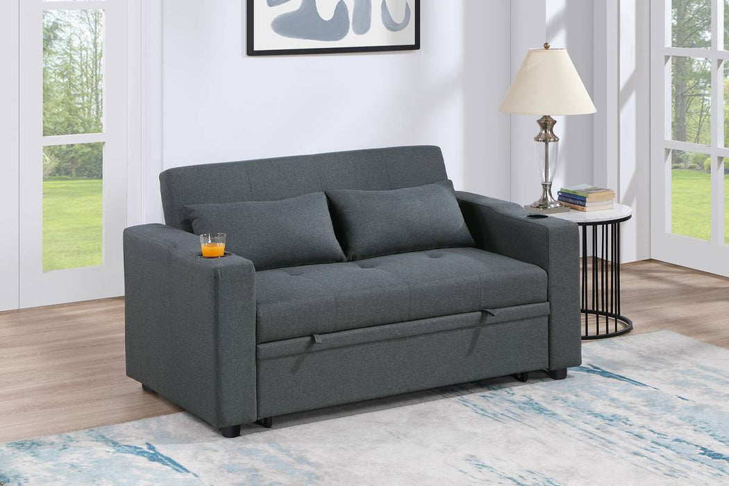 Uniqvn Convertible Sofa in Charcoal image