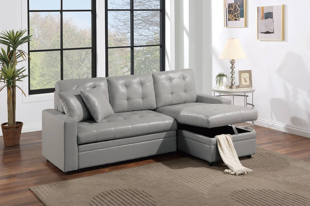 Yanlin Convertible Sectional in Light Gray image