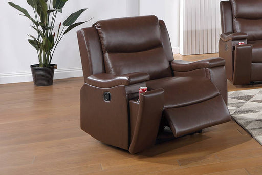 Uniqvn Recliner W/Cup Holder in Camel image