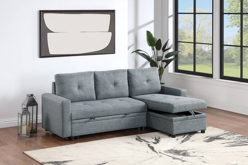 Uniqvn Convertible Sectional Set in Black Gray image