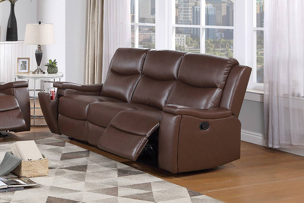 Uniqvn Sofa W/Cup Holder in Camel image