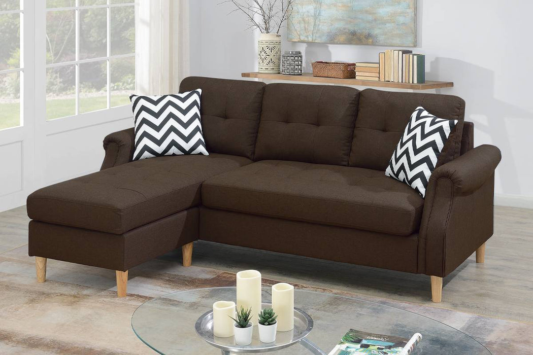 Taiyus Sectional Set W/2 Accent Pillows in Dark Coffee image